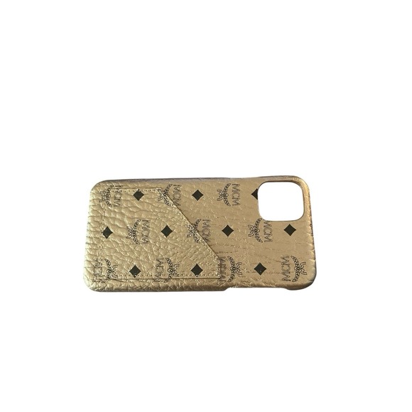 MCM Gold Phone Case with‎ Card Pocket 10192005 - Picture 2 of 4